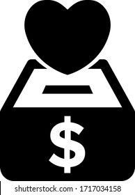 Juego de iconos de beneficencia y donación