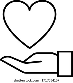 Symbol für Wohltätigkeit und Spende