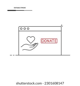 Charity und Spende Icon Vektordesign.