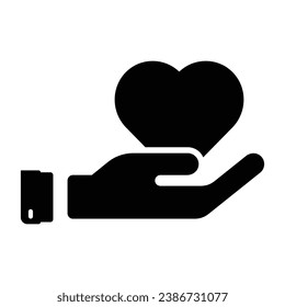 Charity Donation Icon, Vector Graphics