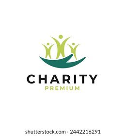 Charity Donation Organization or Foundation Logo Design Illustration Idea