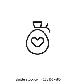plantilla de diseño de iconos vectoriales de donación de caridad