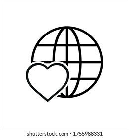 Juego de iconos del vector de donación de caridad