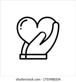 Charity donation vector icon set
