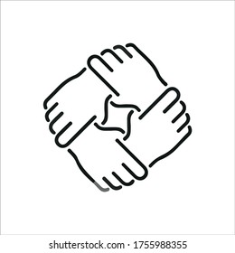 Juego de iconos del vector de donación de caridad