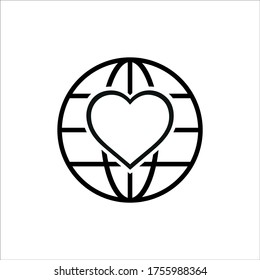 Charity donation vector icon set