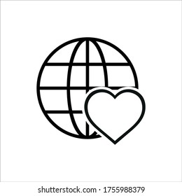 Juego de iconos del vector de donación de caridad
