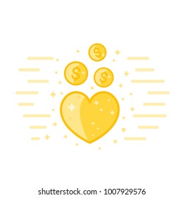 Charity, donations vector illustration