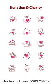 Charity and Donations: Vector Illustration Bundle for Giving, Philanthropy, and Non-Profit Organizations.