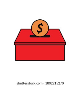 Charity flat icon illustration, to commemorate the international day charity. Design template vector