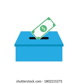 Charity flat icon illustration, to commemorate the international day charity. Design template vector