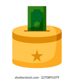 Charity in flat style isolated