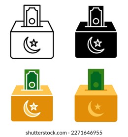 Charity in flat style isolated