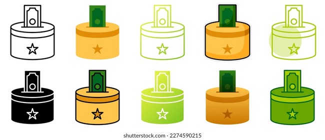 Charity in flat style isolated