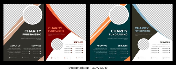 Charity flyer, banner and social media post bundle | Fundraising and  donation campaign template | Nonprofit event promotion for social awareness and humanitarian aid