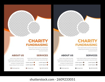 Charity flyer, banner and social media post bundle | Fundraising and  donation campaign template | Nonprofit event promotion for social awareness and humanitarian aid