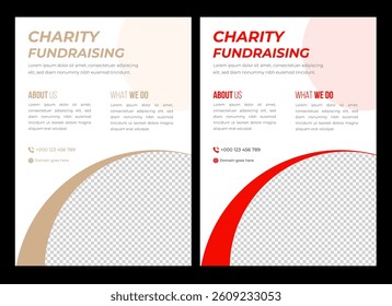 Charity flyer, banner and social media post bundle | Fundraising and  donation campaign template | Nonprofit event promotion for social awareness and humanitarian aid
