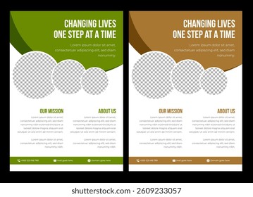 Charity flyer, banner and social media post bundle | Fundraising and  donation campaign template | Nonprofit event promotion for social awareness and humanitarian aid