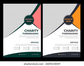 Charity flyer, banner and social media post bundle | Fundraising and  donation campaign template | Nonprofit event promotion for social awareness and humanitarian aid