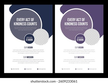 Charity flyer, banner and social media post bundle | Fundraising and  donation campaign template | Nonprofit event promotion for social awareness and humanitarian aid