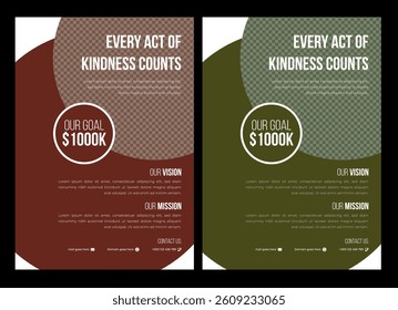 Charity flyer, banner and social media post bundle | Fundraising and  donation campaign template | Nonprofit event promotion for social awareness and humanitarian aid