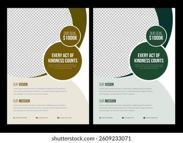 Charity flyer, banner and social media post bundle | Fundraising and  donation campaign template | Nonprofit event promotion for social awareness and humanitarian aid