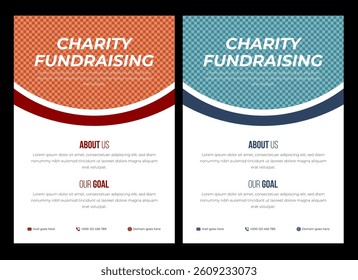 Charity flyer, banner and social media post bundle | Fundraising and  donation campaign template | Nonprofit event promotion for social awareness and humanitarian aid