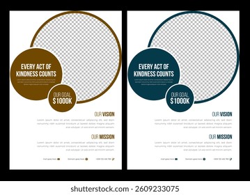 Charity flyer, banner and social media post bundle | Fundraising and  donation campaign template | Nonprofit event promotion for social awareness and humanitarian aid
