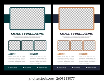 Charity flyer, banner and social media post bundle | Fundraising and  donation campaign template | Nonprofit event promotion for social awareness and humanitarian aid