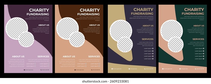 Charity flyer, banner and social media post bundle | Fundraising and  donation campaign template | Nonprofit event promotion for social awareness and humanitarian aid