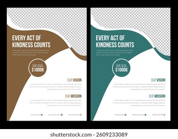 Charity flyer, banner and social media post bundle | Fundraising and  donation campaign template | Nonprofit event promotion for social awareness and humanitarian aid