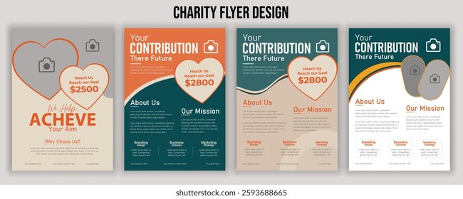 Charity Flyer Design for Charity Organizations, Donate, Volunteer, and Help People Template A4 Brochure Squire Print Ready Editable.Fundraising Charity Flyer, Donation Banner, and Charity Flyers