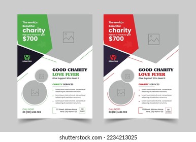 Charity Flyer Layout, Helping charity poster