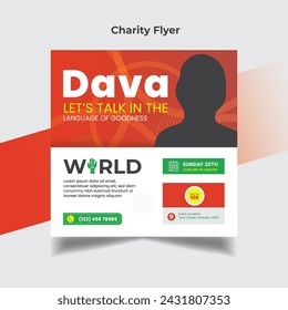 Charity Flyer Vorlage Spende Charity Flyer Hilfe Charity Flyer Social Media Design Vorlage