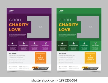 Charity Flyer Template. Charity Flyer Examples. Fundraising Poster Leaflet Template. Helping Charity Poster Design