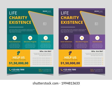 Charity Flyer Template. Charity Flyer Examples. Fundraising Poster Leaflet Template. Helping Charity Poster Design