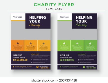 Charity-Flyer-Vorlage, Life-Charity-Existenz-Förderung, Bildungsprogramm Flyer-Design