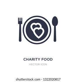 charity food icon on white background. Simple element illustration from Charity concept. charity food sign icon symbol design.