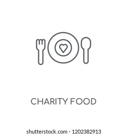 Charity Food linear icon. Charity Food concept stroke symbol design. Thin graphic elements vector illustration, outline pattern on a white background, eps 10.