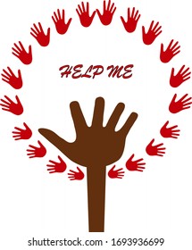 Charity Fund, Help Me. Flat design.