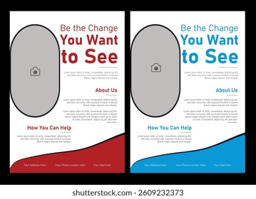 Charity fundraising  donation flyer template , Nonprofit event design for social awareness and humanitarian aid campaign