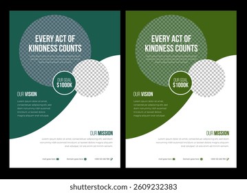 Charity fundraising  donation flyer template , Nonprofit event design for social awareness and humanitarian aid campaign