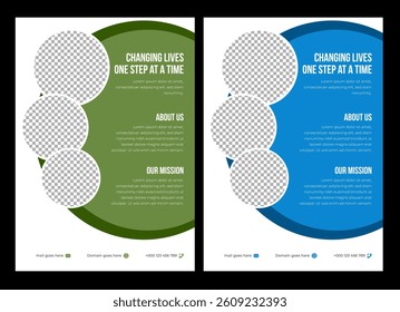 Charity fundraising  donation flyer template , Nonprofit event design for social awareness and humanitarian aid campaign