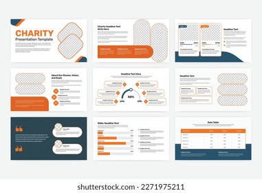 Charity and fundraising presentation template design