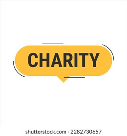 Charity and Generosity Orange Vector Callout Banner with Reminder to Give During Ramadan