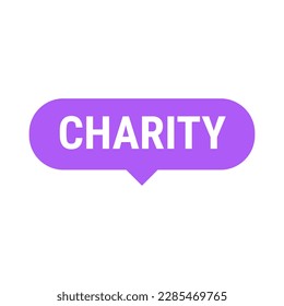 Charity and Generosity Purple Vector Callout Banner with Reminder to Give During Ramadan