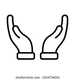 Charity , Charity Gesture Icon Logo Design Vector Template Illustration Sign And Symbol Pixels Perfect