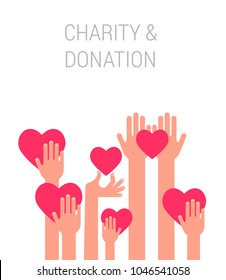 Charity, Giving And Donation Concept Poster Template