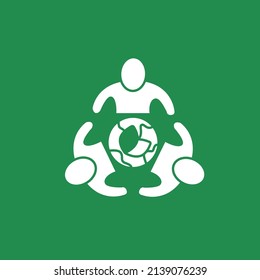 Charity glyph icon. Earth day. Ecology protection. Recycled materials concept. Filled flat sign. Isolated silhouette vector illustration 
