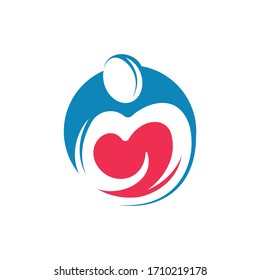 Charity Group logo design concept. People Care logo design.
